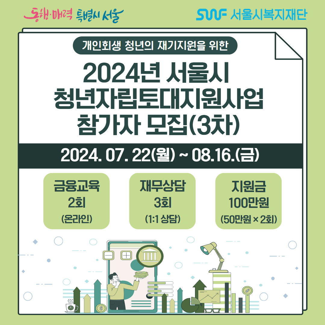 2024년 서울시 청년자립토대지원사업 참가자 모집(3차).